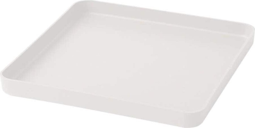 TeraPlast Tallerken til Plantepotte PIXEL 33cm x 33cm, hvit