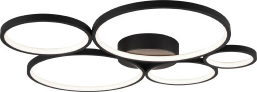 Rondo taklampe, sort, 59 cm