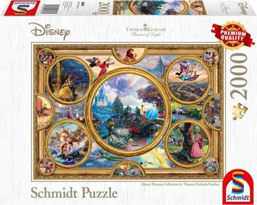 Schmidt Spiele Thomas Kinkade Studios: Disney Dreams Collection, 2000 stykker, Tegneserier