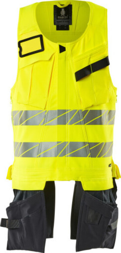 VERKTØYVEST,S,HI-VIS GUL/MØRK