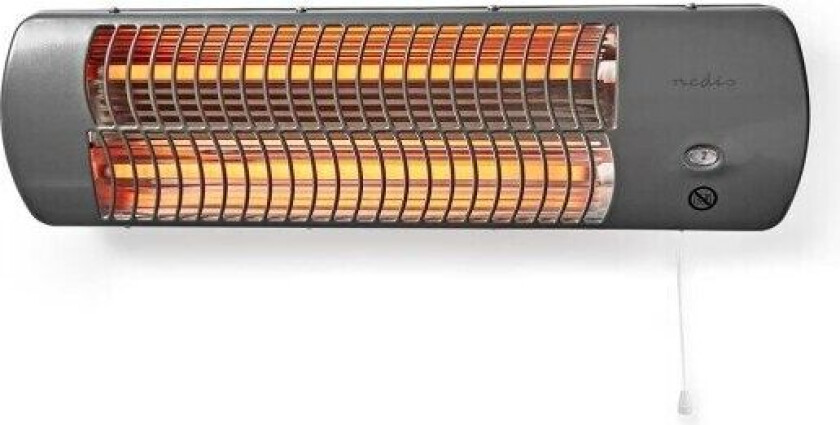 HTBA10GY, Veggmontert terrassevarmer, Grå, Metall, 1200 W, 12 m², IPX4