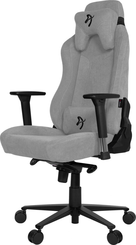 Vernazza Soft Fabric - Stol - ergonomisk - armlener - T-formet - tipping - roterende - metall, aluminium, stoff - svart, lysegrå