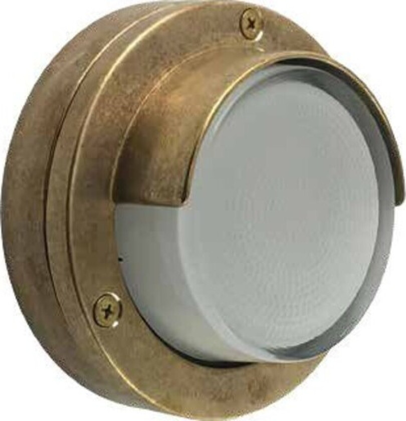 67H Rund skottlampe med toppskjerm støpt messing IP64