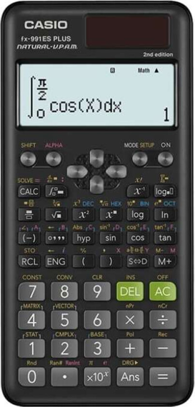FX-991ES Plus 2nd edition - Vitenskapelig kalkulator - solpanel, batteri