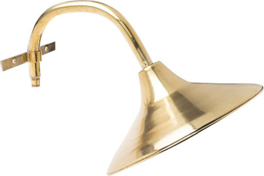 52 Vegglampe på buet arm i messing IP23