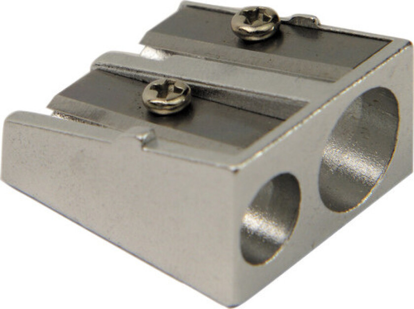 Blyantspisser, aluminium, 2 hull