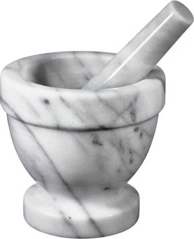 Morter m/støder hvid marmor Ø12.1cm