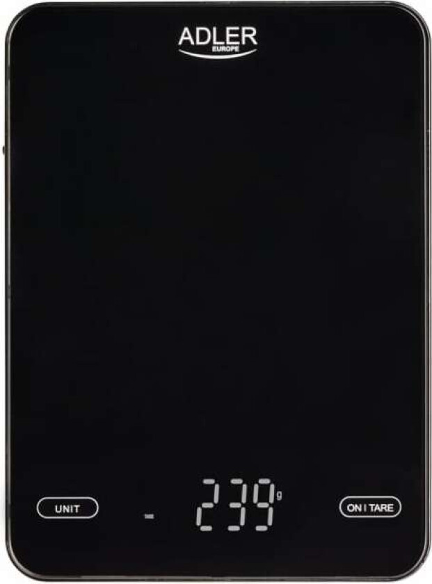 Adler AD 3177b Kitchen scale 10kg USB charged, Black