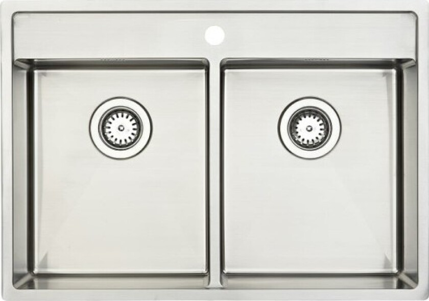 Kubus 742 soft kjøkkenvask, 74x52 cm, rustfritt stål