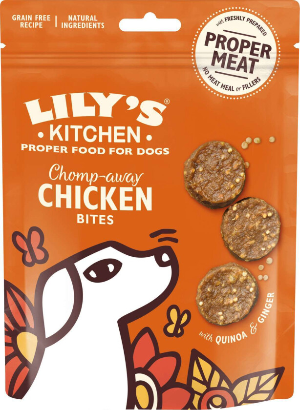 Chomp-Away Chicken Bites Godbiter til hund 70 g