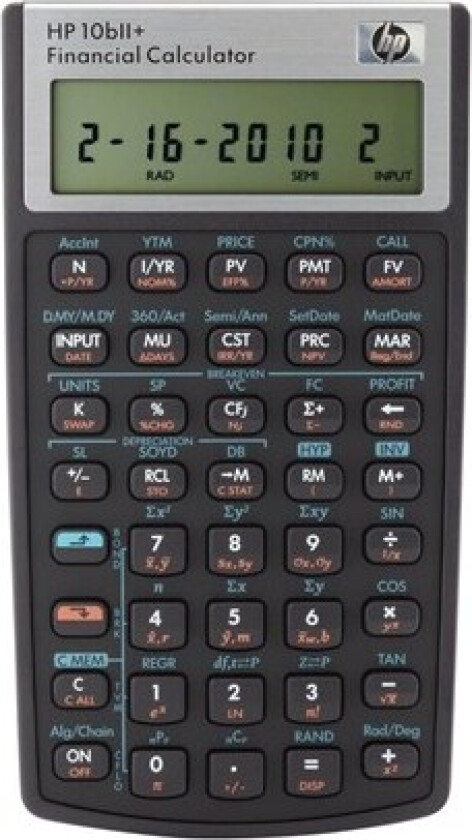 10bII+ - Finansiell kalkulator - 12 sifre - batteri