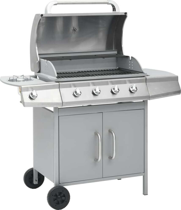 Gassgrill 4+1 kokesone sølv