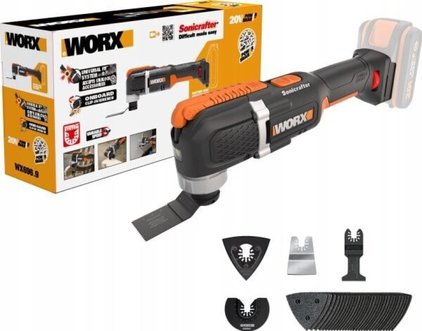 Bilde av Worx WORX WX696.9 Multiverktøyssliper