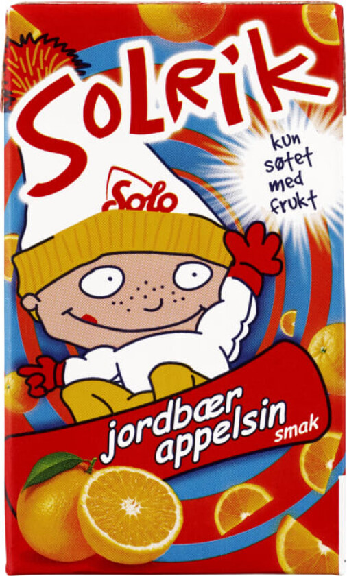 Solrik Jordbær/Appelsin Lettere 0,25l