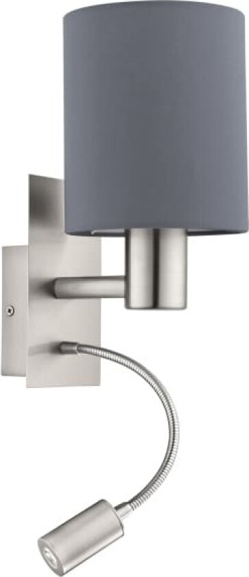 Pasteri, Overflatebehandlet, E27, Grå, Satin Stål