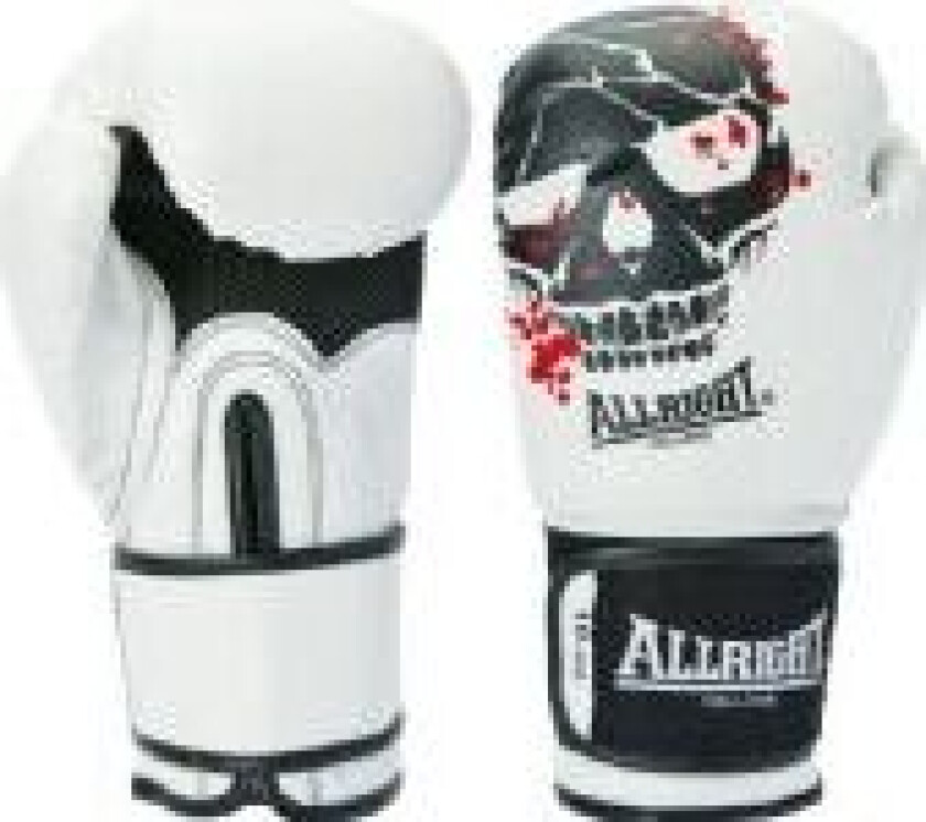 SKULLE BOKSEHANSKER 12oz hvit