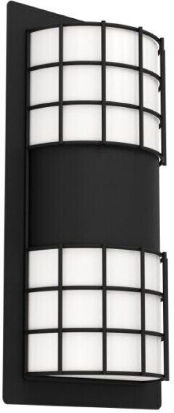 Cistierna 2, Vegglys, Sort, Hvit, Plast, Stål, IP44, Fasade, Garage, II