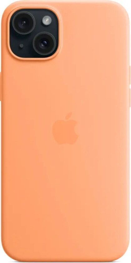 iPhone 15 Plus Silicone Case with MagSafe - Orange Sorbet