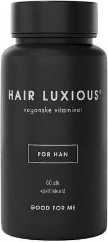 Hair Luxious Veganske Vitaminer for han, 60 tabletter