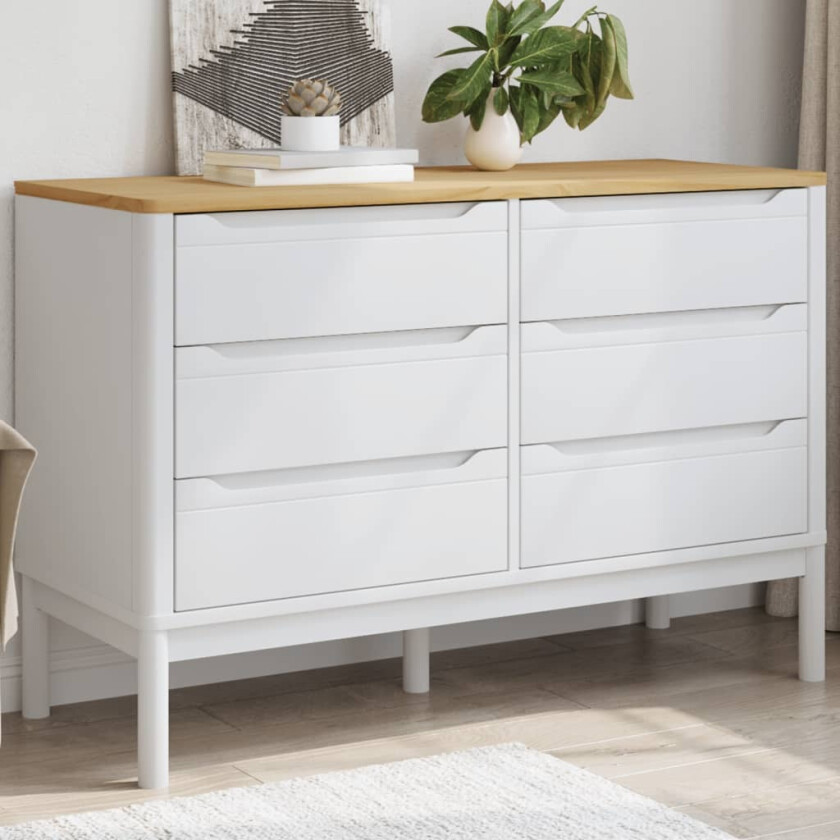 Kommode FLORO hvit heltre furu