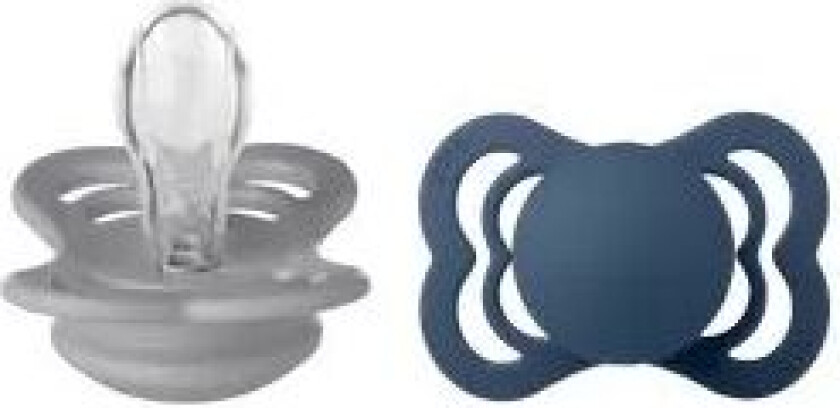 Supreme Silikone Sutter 2-pack symmetrisk Cloud/Steel Blue str. Str. 1