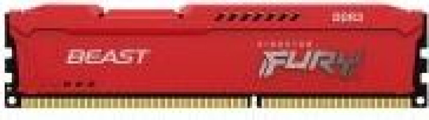 FURY Beast - DDR3 - modul - 8 GB - DIMM 240-pin - 1866 MHz / PC3-14900 - CL10 - 1.5 V - ikke-bufret - ikke-ECC - rød