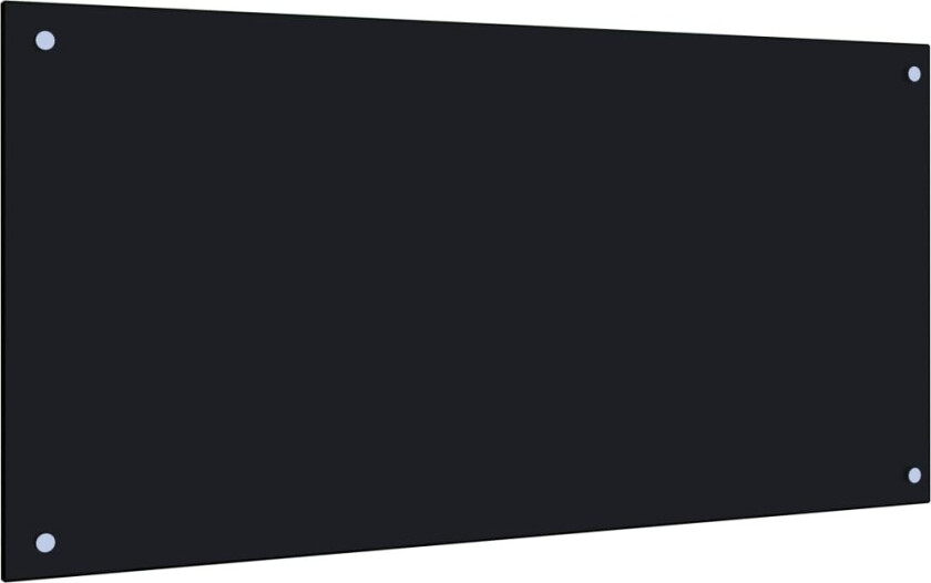 Kjøkkenplate svart 100x50 cm herdet glass