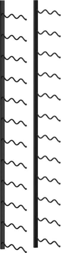 Veggmontert vinstativ for 24 flasker svart jern