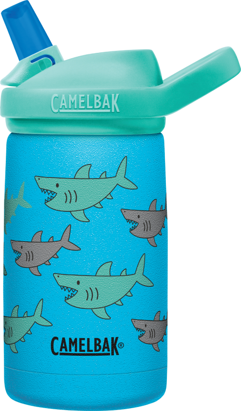 Camelbak Eddy+ Kids Insulated Drikkeflaske, School of Sharks, 0,35 L