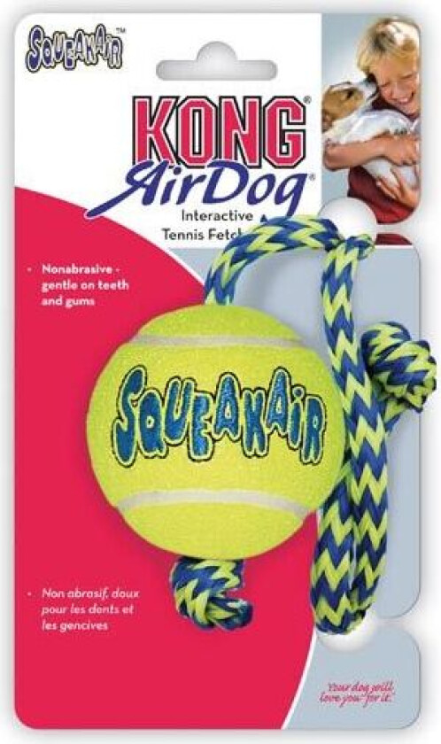 Bilde av AirDog Squeaker Ball m/tau Hundeleke Medium