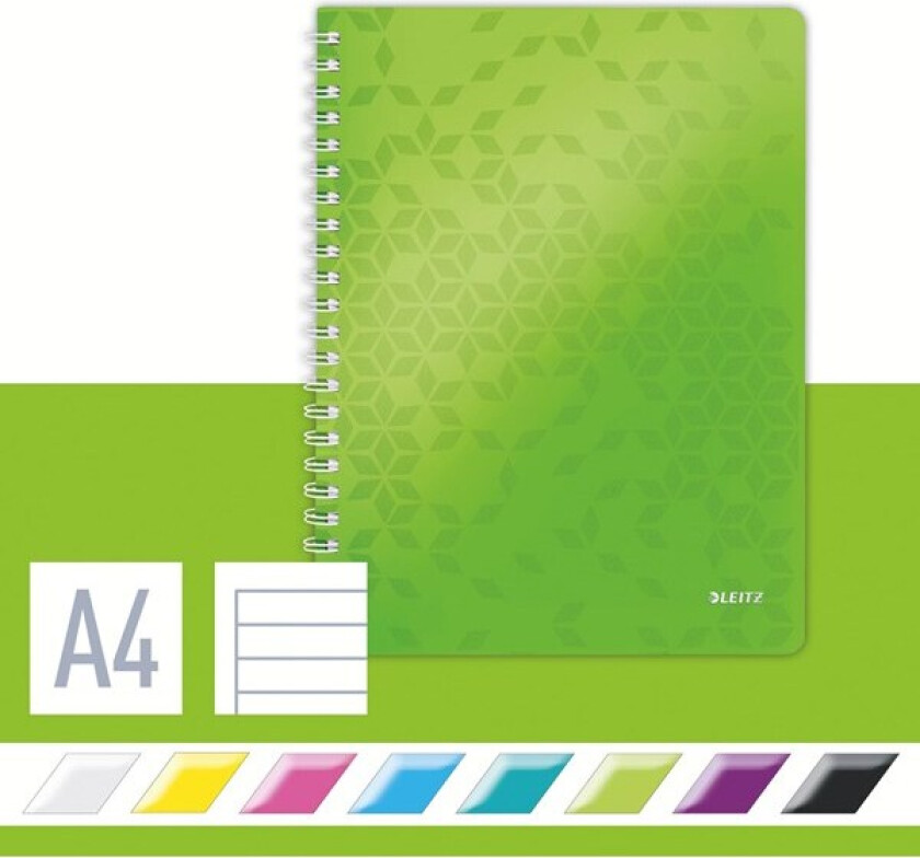 Notatbok WOW PP A4 Linjer 80 ark