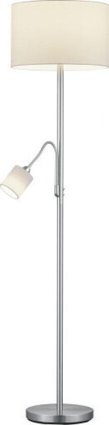 Hotel gulvlampe med leselys, hvit