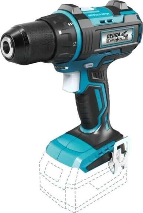 Drill Dedra DED7141 18 V - Uten batteri og opplader