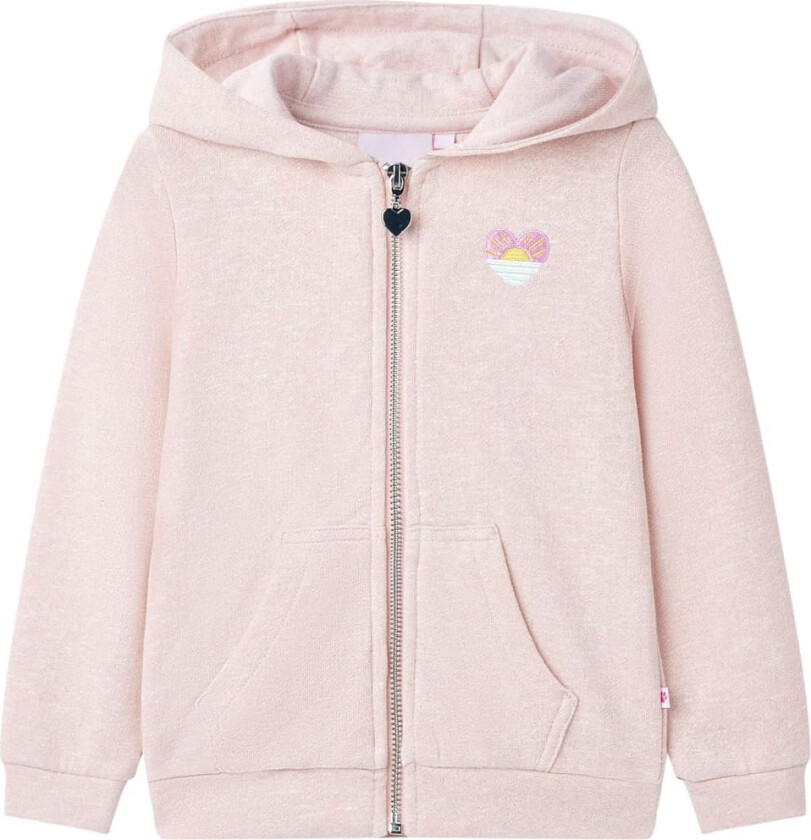 Hettegenser for barn med glidelås lyserosa blanding 92