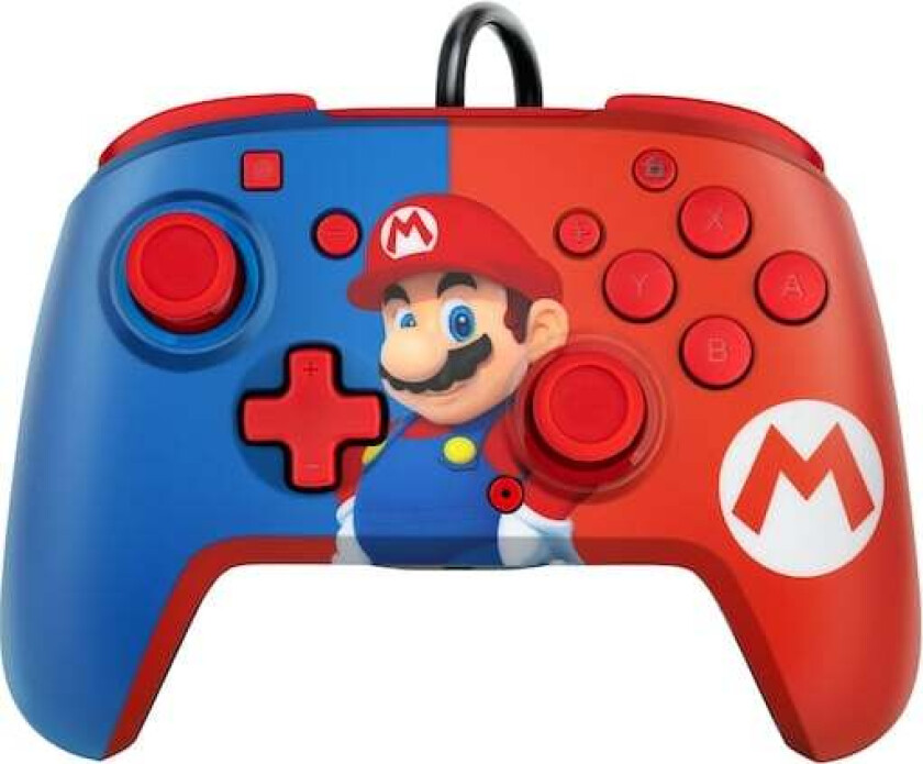 PDP Faceoff Deluxe+ Audio Wired Controller - Mario