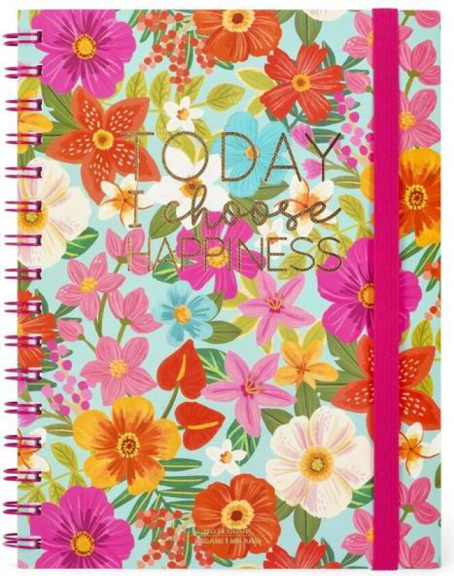 Notatbok A5 Spiral "Today I Choose Happiness" Fra