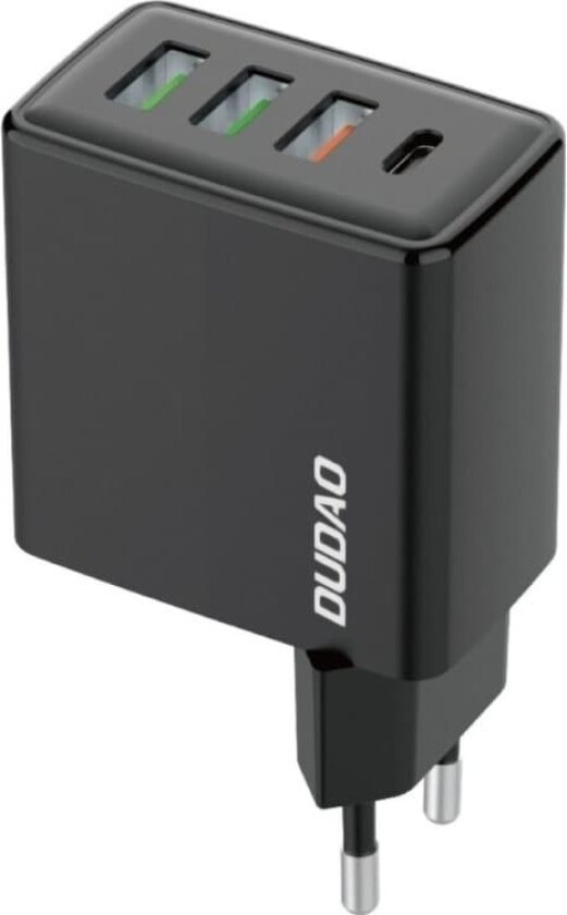 -lader -hurtiglader 3x USB/1x USB Type C 20W, PD, QC 3.0 svart (A5H)