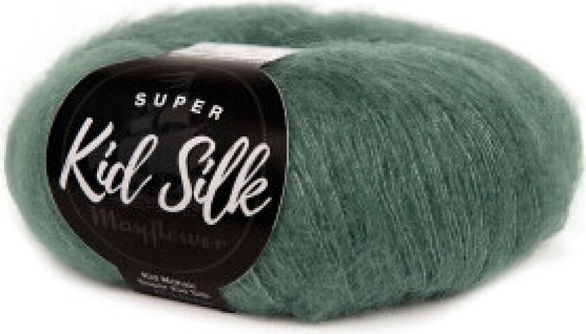 Super Kid Silk Garn Unicolor 74 Grønn Eng