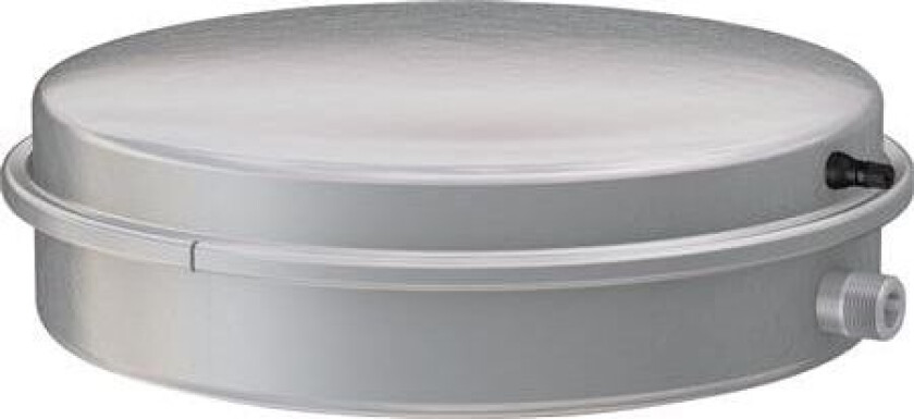 FLAMCO Cubex R 14 liter rund flad trykekspansionsbeholder med gummimembran, Galvaniseret udvendigt. Tåler op til 50% glykol
