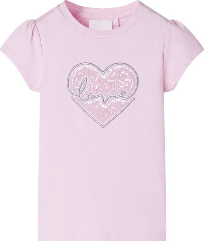 T-skjorte for barn lyserosa 104