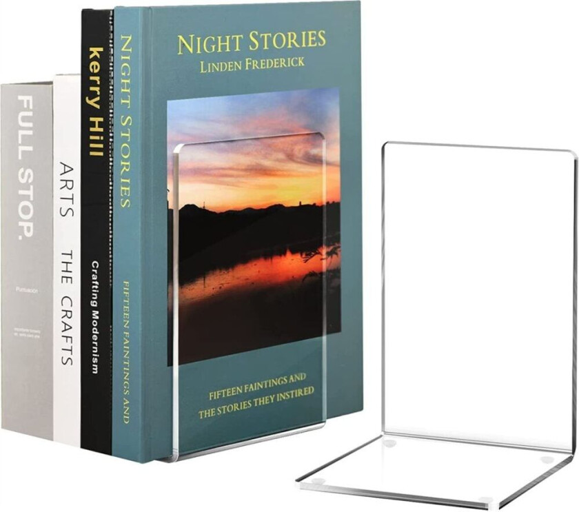 INF Bokstøtte Akryl 4-pakning Gjennomsiktig