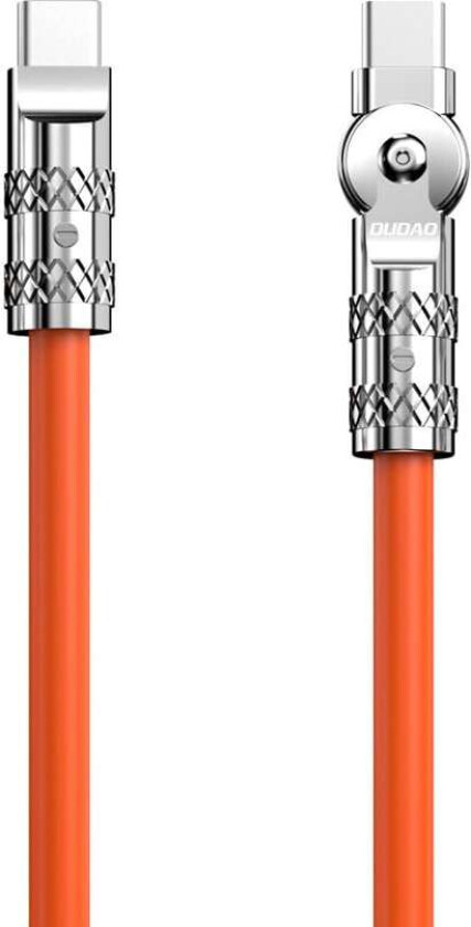 Dudao USB-kabel med USB-C til vinklet USB-C 120W 1m - Oransje