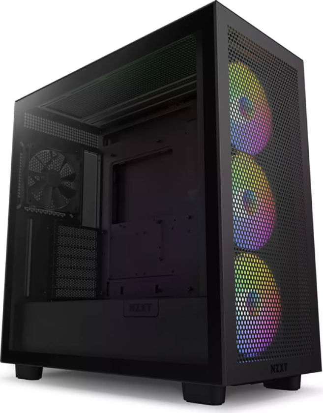 H7 Flow RGB - Matte Black - Kabinett - Miditower - Svart