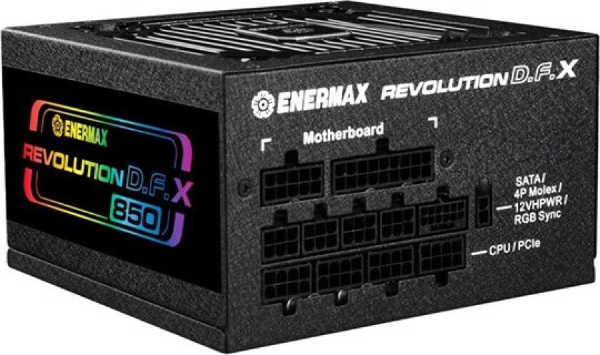 Revolution D.F. X - power supply - fully modular - 850 Watt Strømforsyning (PSU) - 850 Watt - 120 mm - 80 Plus Gold sertifisert
