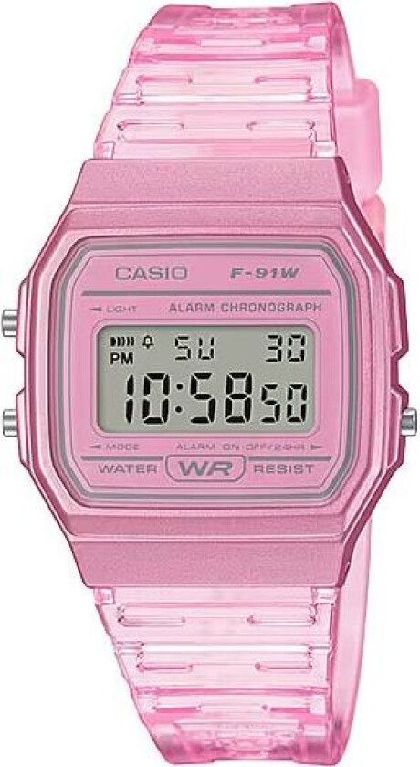 Classic F-91WS-4EF - Digital - Rosa - Dameklokker - Resin - Akryl