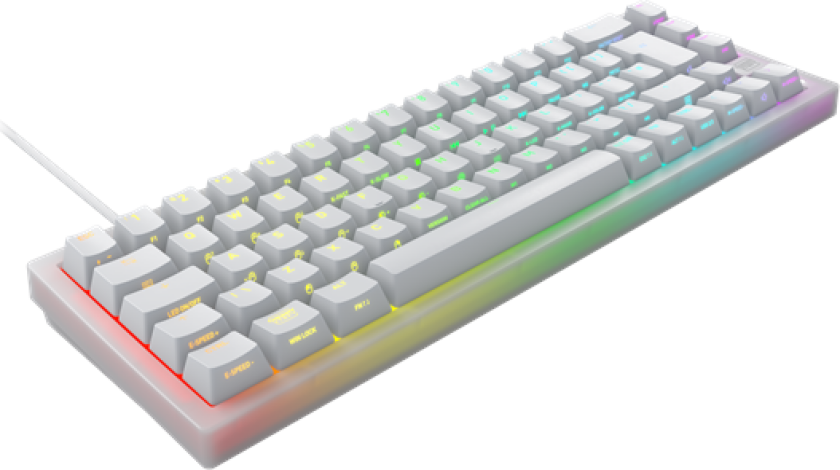 K5V2 RGB - Gamingtastatur - Uten numpad - Nordisk - Hvit