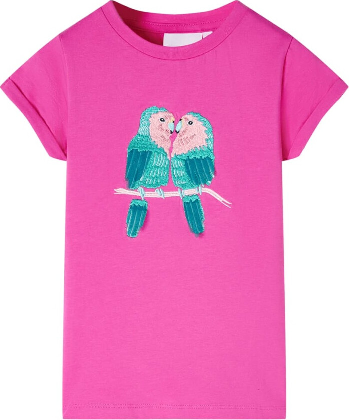 T-skjorte for barn mørkerosa 140