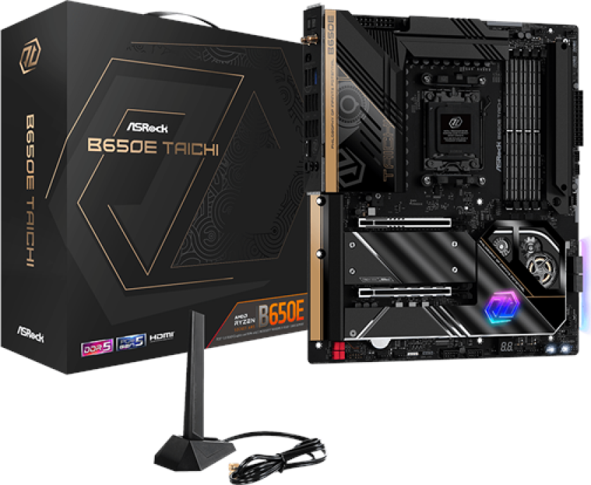 B650E Taichi Hovedkort - AMD B650 - AMD AM5 socket - DDR5 RAM - ATX