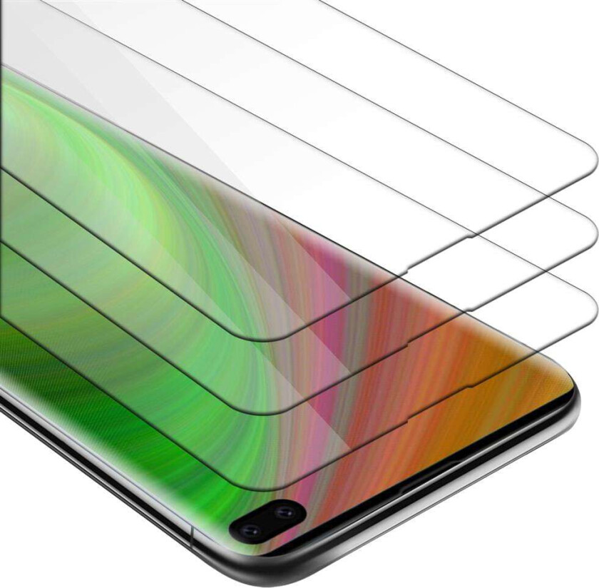 3x Skjermbeskytter Skärmskyddtil til Galaxy S10 PLUS Herdet Skjermglass