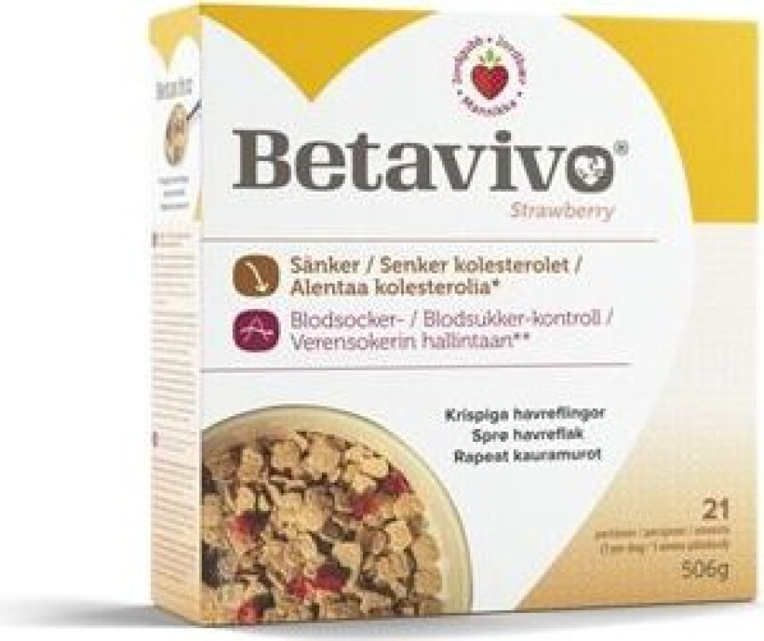 Betavivo Sprø Havreflak Strawberry 506g